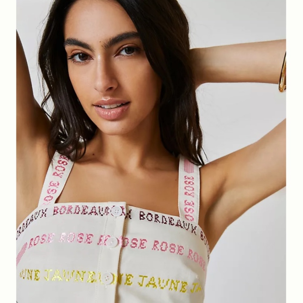 Anthropologie Two-piece Crop Top and Wide Leg Pant Set - Picture 3 of 7